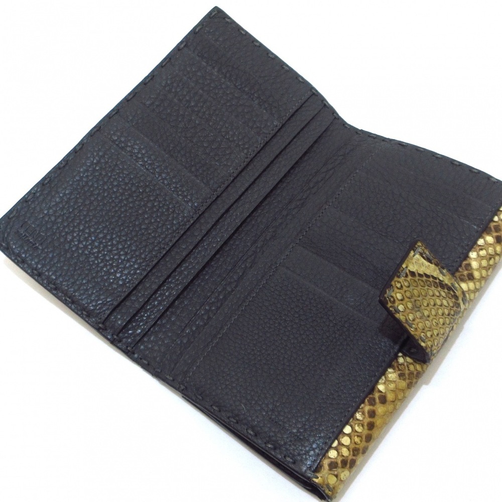 Fendi Long Wallet Python Beige Brown - image 3